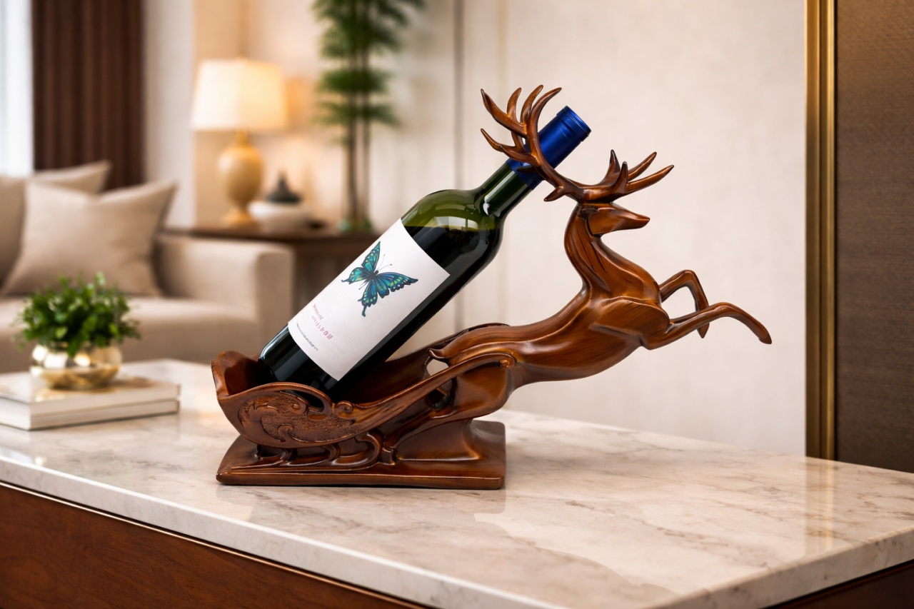 Statueta Suport de Vin Cerb - 