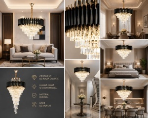 Candelabru Elegant Finisaj Auriu - "Asterion" - Img 3