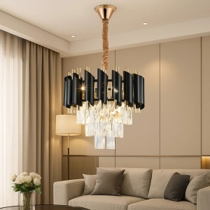 Candelabru Elegant Finisaj Negru - "Paveris"