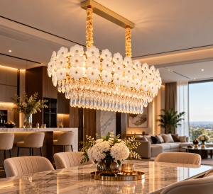 Candelabru Suspendat cu Design Floral și Elemente Decorative – "Tersano" - Img 2