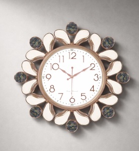 Ceas Perete Silentios Design Floral - "Floramis"