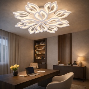 Lustra LED 240W cu Telecomanda Lumină Reglabilă 3000–6500K - "Finyora"