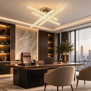 Lustra LED Design Pătrat Modern cu Lumină Reglabilă și Telecomandă - Img 3
