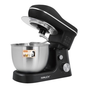 Mixer de Inalta Performanta HALEY HY-2409: Putere de 1200W, Bol Generos din Inox de 7 L, 6 Trepte de Viteza cu Functie Pulse, Design Elegant Negru si Inox