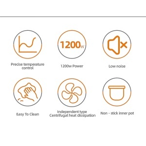 Oală Electrică pentru Orez HALEY HY-2212, 1200W, Capacitate 6L, Funcție Menținere Cald