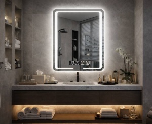 Oglinda LED pentru baie stil elegant minimalist