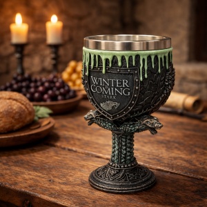 Pocal decorativ Winter is Coming Game of Thrones pahar tematic fantasy