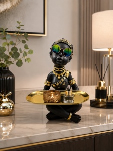 Statuetă Africană Decorativă cu Suport – "Zambiro" - Img 2
