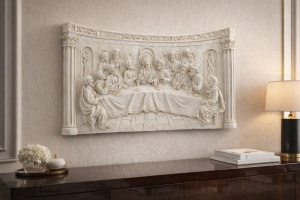 Figurina crestina Cina cea de Taina cu Iisus Hristos si cei 12 apostoli