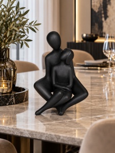 Statuetă Decorativă Cuplu Abstract cu Forme Stilizate - "Nivan" - Img 2