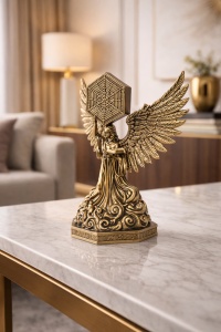 Statuetă Îngerul Cunoașterii și al Armoniei Universale, simbol spiritual al echilibrului, înțelepciunii și protecției