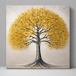 Tablou Reliefat 3D Pictat cu Pomul Vietii 80x80cm - "Valthera"