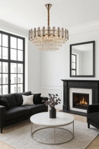 Candelabru cu Cristale Temperatura reglabila 2800–6500K - "Arenor"