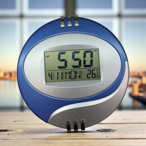 Ceas digital de birou cu afișaj LCD, funcții oră, dată, ziua săptămânii și temperatură, ideal pentru casă