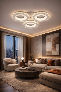 Lustra LED cu Telecomandă 72W Lumină Reglabilă 3000–6500K - "Revonar"