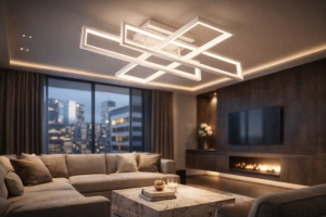 Lustră LED Modernă 164W Lumină Reglabilă 3000K–6500K cu Telecomanda - "Vareon"