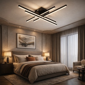 Lustră LED Modernă Lumină Reglabilă 3000–6500K cu Telecomandă - "Rineval"