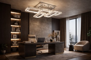 Lustra LED Moderna RGB cu Telecomanda si Culoare Reglabila