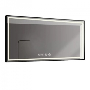 Oglinda LED cu Dezaburire , Ceas si Termometru 100x65cm - "Lumin "