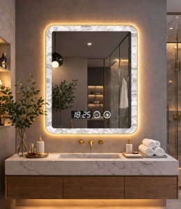 Oglinda LED pentru baie design elegant contemporan