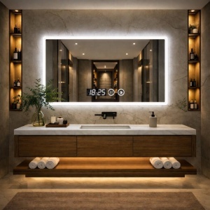 Oglinda LED pentru baie design elegant contemporan