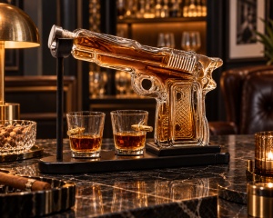 Set Decantor Pistol cu 2 Pahare - „Ardemon” - Img 2
