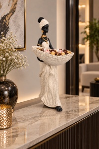 Statuetă Africană cu Suport Decorativ – "Kervana" - Img 3