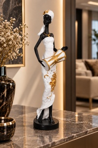 Statuetă Africană cu Tarabana - "Tazira" - Img 3