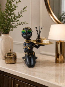 Statuetă Africană Decorativă cu Suport – "Zarevia" - Img 2