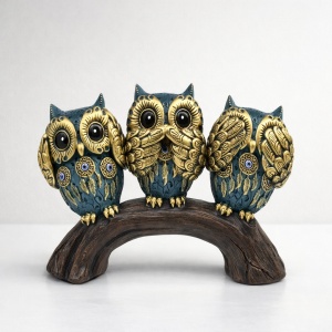 Statueta Bufnite - Nu Vad, Nu Aud , Nu Vorbesc - "Armonis Triada"