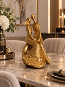 Statuetă Decorativă Cuplu Abstract cu Design Elegant - "Elvane" - Img 3