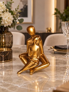 Statuetă Decorativă Cuplu Abstract cu Forme Stilizate - "Tivaro" - Img 2