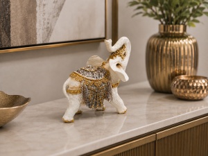 Statueta Elefant Decorativ cu Accente Ornamentale – "Darvion" - 18cm - Img 3