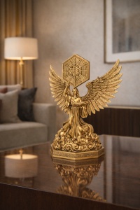 Statuetă Îngerul Cunoașterii și al Armoniei Universale, simbol spiritual al echilibrului, înțelepciunii și protecției