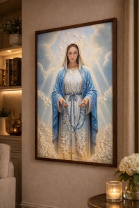 Tablou Maica Domnului cu Pietricele 60x40cm