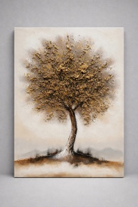 Tablou Reliefat 3D Pictat cu Pomul Vietii 90x60cm - "Raviel"