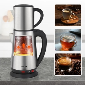 Ceainic Electric cu Capacitate Dublă Haley ,1.8L+1.0L – Soluția Perfectă pentru Ceai și Cafea
