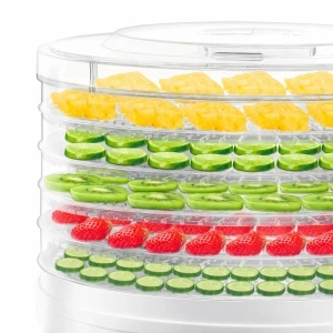 Deshidrator Fructe și Legume HALEY HY-9801 – 350W, 5 Tăvi, Control Temperatură 35–70°C