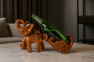 Figurină Elefant Suport de Vin - ”Darvani”