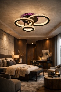 Lustra LED 134W cu Telecomandă Lumină Reglabilă 3000–6500K