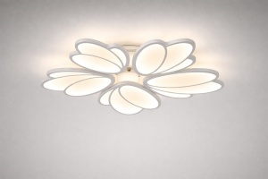 Lustra LED cu Telecomanda 110W Design Floral Elegant Lumina Reglabila 3000K-6500K