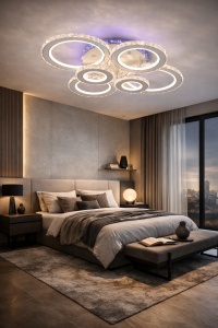 Lustra Led cu Telecomanda 240W Lumina Reglabila 3000-6500K - "Neborin"