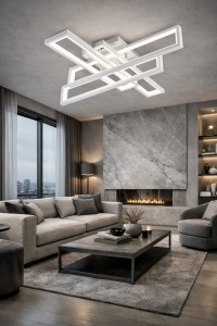 Lustră LED Modernă 192W Lumină Reglabilă 3000K–6500K cu Telecomanda - "Serandis"