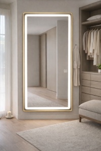 Oglinda LED cu Rama Aluminium 60x160cm - "GlanzReflex"