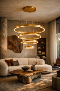 Pendul LED cu Telecomanda, 220W Lumina Reglabila 2800K–6500K Design Suspendat Modern - "Joriel"