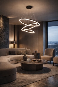 Pendul LED cu Telecomandă Lumină Reglabilă 3000K–6500K - "Zenori"