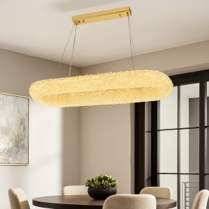 Pendul LED Dreptunghiular Auriu - "Torien"