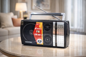 Radio portabil LEOTEC LT-LW10 cu 4 benzi FM LW SW, difuzor puternic și antenă telescopică