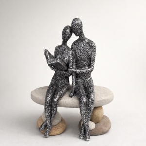 Statueta Abstracta cu Indragostiti - "Silentea"