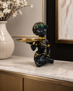 Statuetă Africană cu Suport - „Zanuri” - Img 2